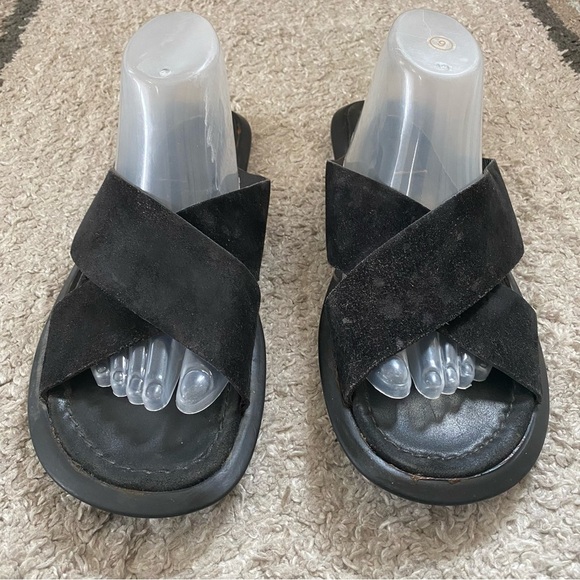 Gommus made in Italy Leather strap slide Sandals size 9.5